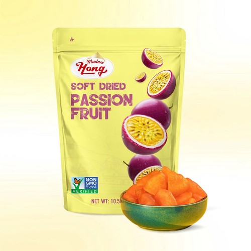 Soft dried passion fruit chewy - dried,